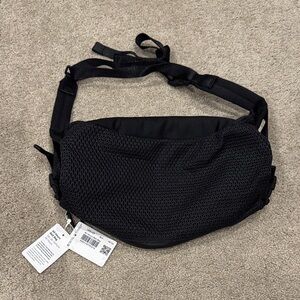 Black Mesh Men's Crossbody Bag